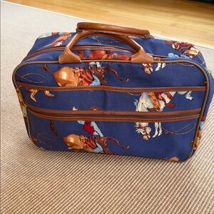 Western/Cowboy Themed Canvas Zippered Tote